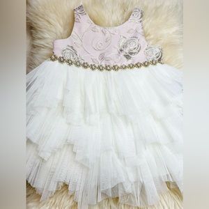 Brand New! Toddler girl formal floral dress. Size 18 months.